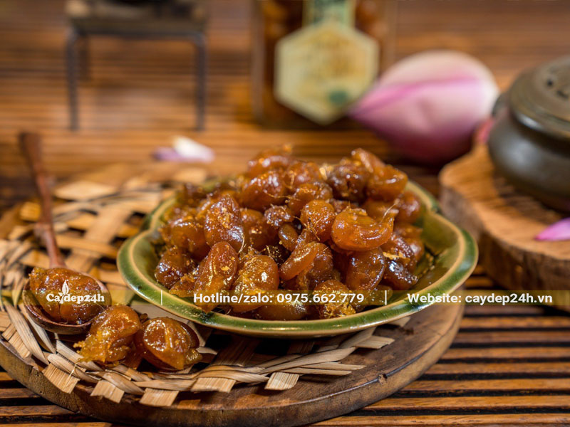 Mứt Quất Hồng Bì ngâm mật ong trị hoa hiệu quả