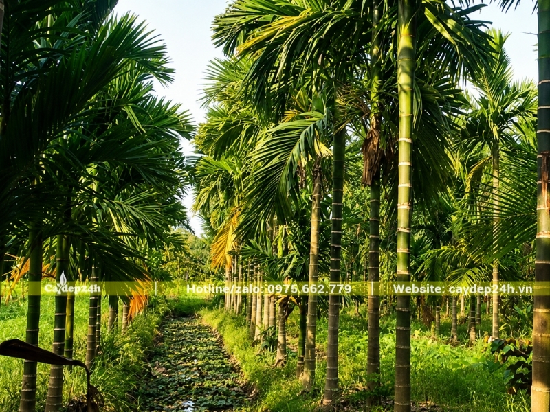 Câu cau ta bị rụng, thay lá sinh lý thông thường